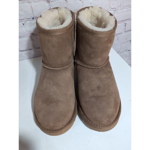 Fireside By Dearfoams Women's Rosebery Shearling Bootie Chestnut Brown Size 8/39 - Picture 7 of 12